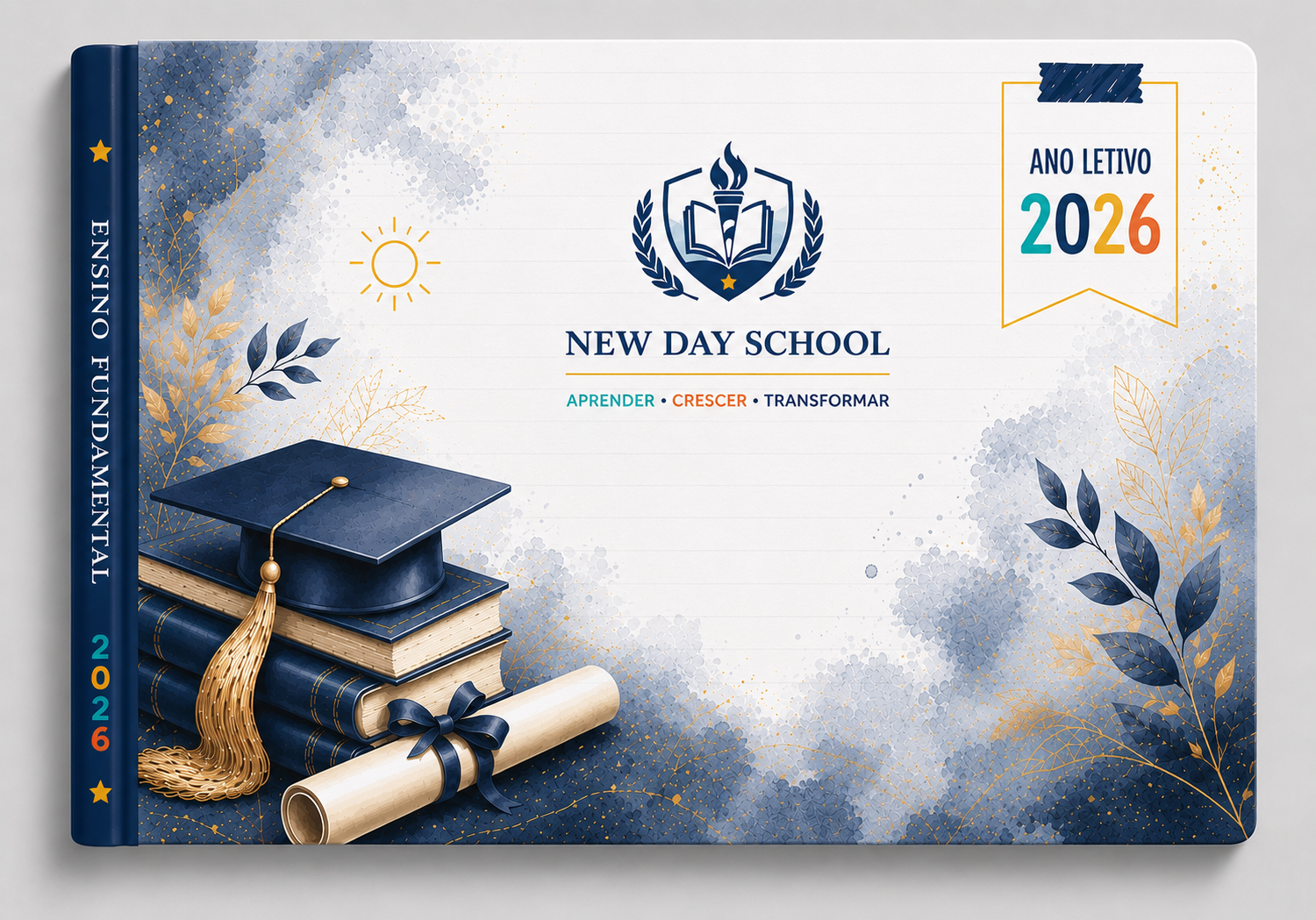 Capa de Yearbook — Ensino Fundamental
